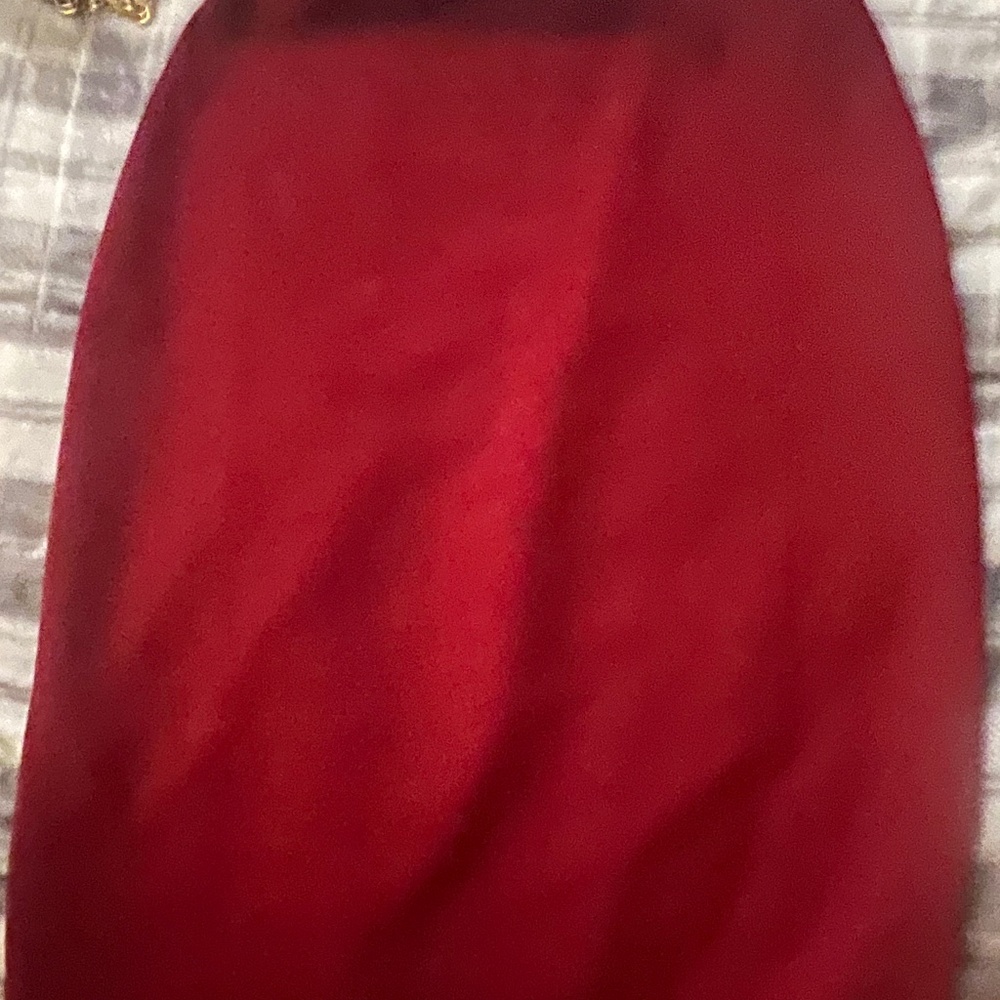 Red pencil skirt
